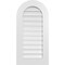 Ekena Millwork Round Top Surface Mount PVC Gable Vent: Functional, w/ 3-1/2"W x 1"P Standard Frame, 18"W x 36"H GVPRT18X3601SF - alternate 1